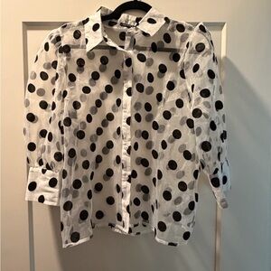 Papermoon Polka Dot Sheer Blouse